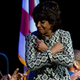 Rep. Maxine Waters, D-Calif., greets the audience during the swearing-in ceremony of Congressional Black Caucus members of the 116th Congress at The Warner Theatre in Washington, Thursday, Jan. 3, 2019.